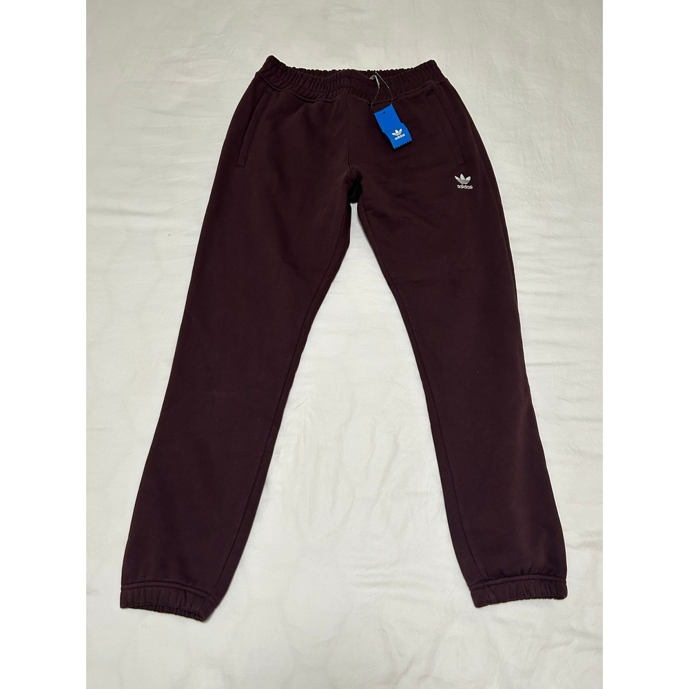 Adidas Originals Womens Trefoil Fleece Joggers Burgundy Sweatpants Size Medium
